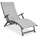 Leżak ogrodowy aluminiowy Relax Grey