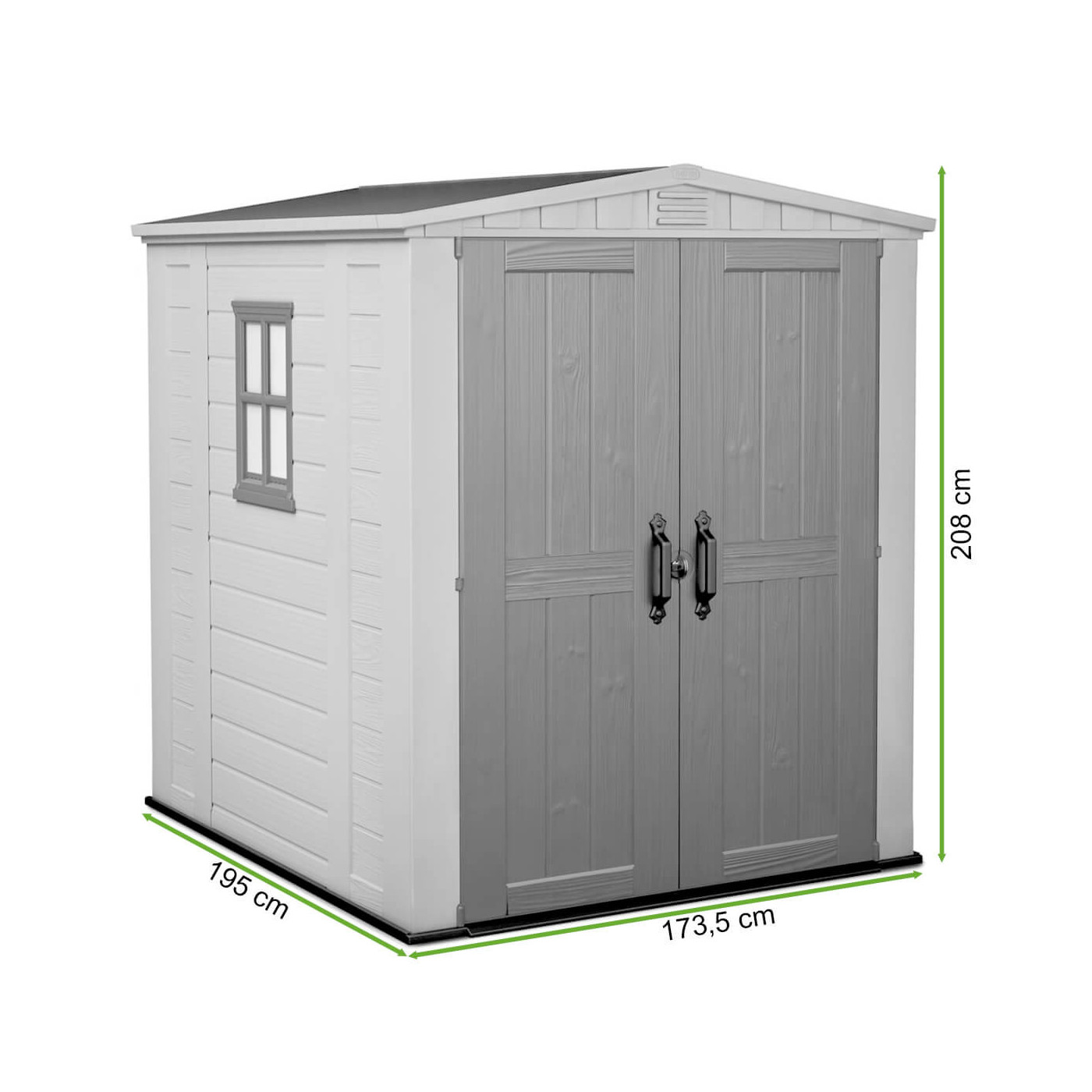 Wymiary domku ogrodowego na narzędzia Keter Factor 6x6