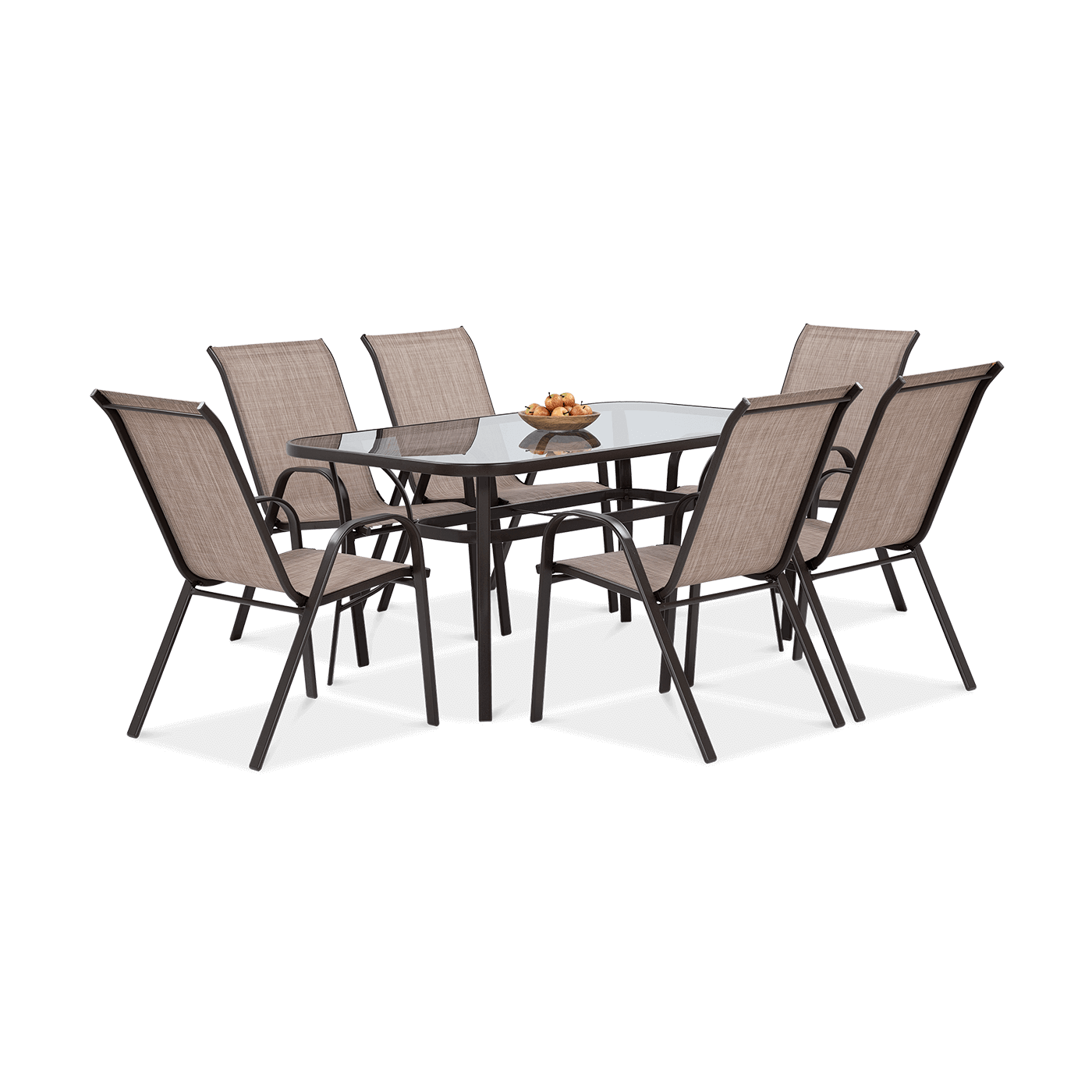 Komplet mebli składający się z sześciu krzeseł i stołu