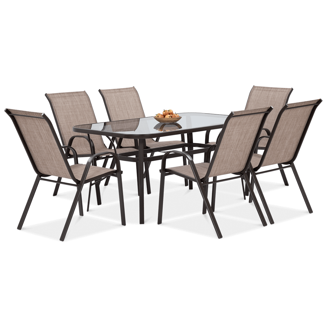 Komplet mebli składający się z sześciu krzeseł i stołu