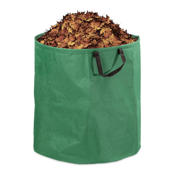 worek ogrodowy w kolorze ciemnej zieleni