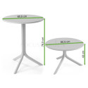 Wymiary zestawu stolików Nardi Spritz Tortora