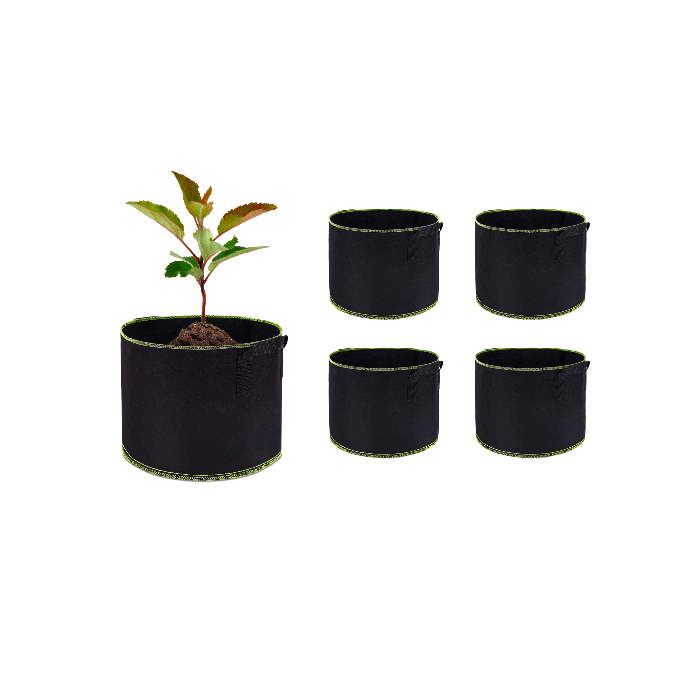 Doniczka z Materiału 10L Black - Komplet 5 Sztuk Cultivo