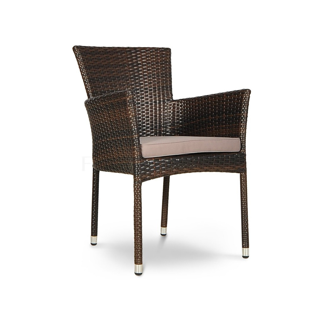 Fotel technorattanowy Lerida Brown z poduszką