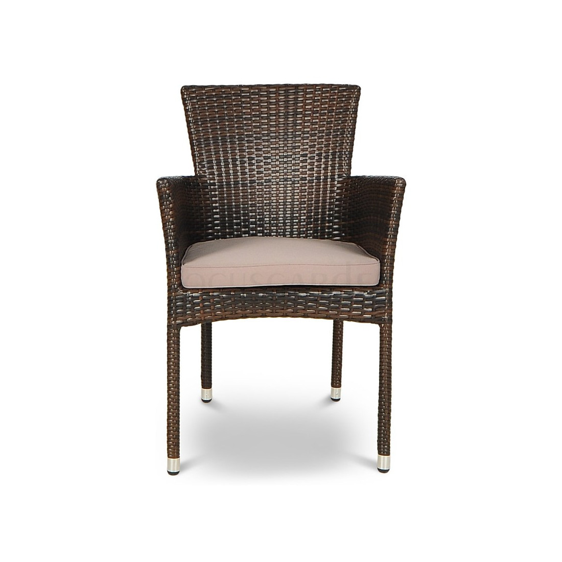 Fotel technorattanowy Lerida Brown z poduszką