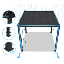 Zintegrowany system rynnowy pergole tarasowe Premium 3x3 Anthracite marki Gutroof