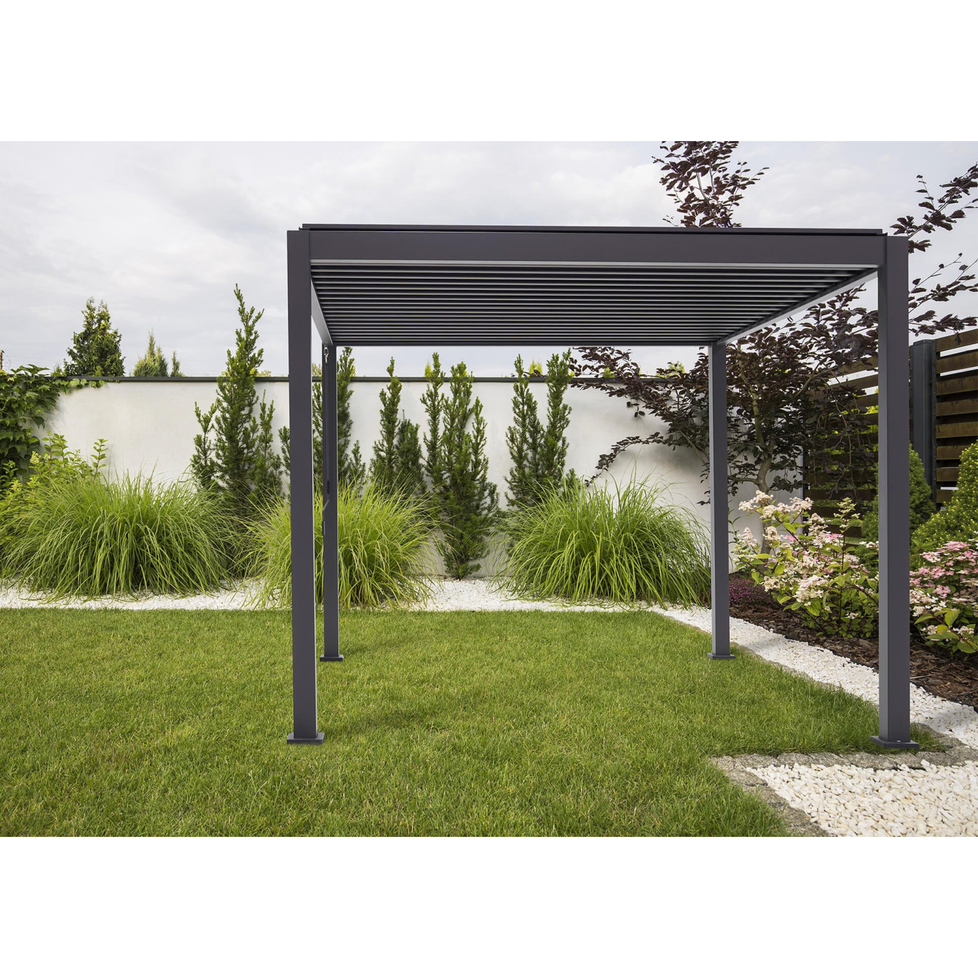 Pergola tarasowa w ogrodzie Premium 3x4 Anthracite Gutroof