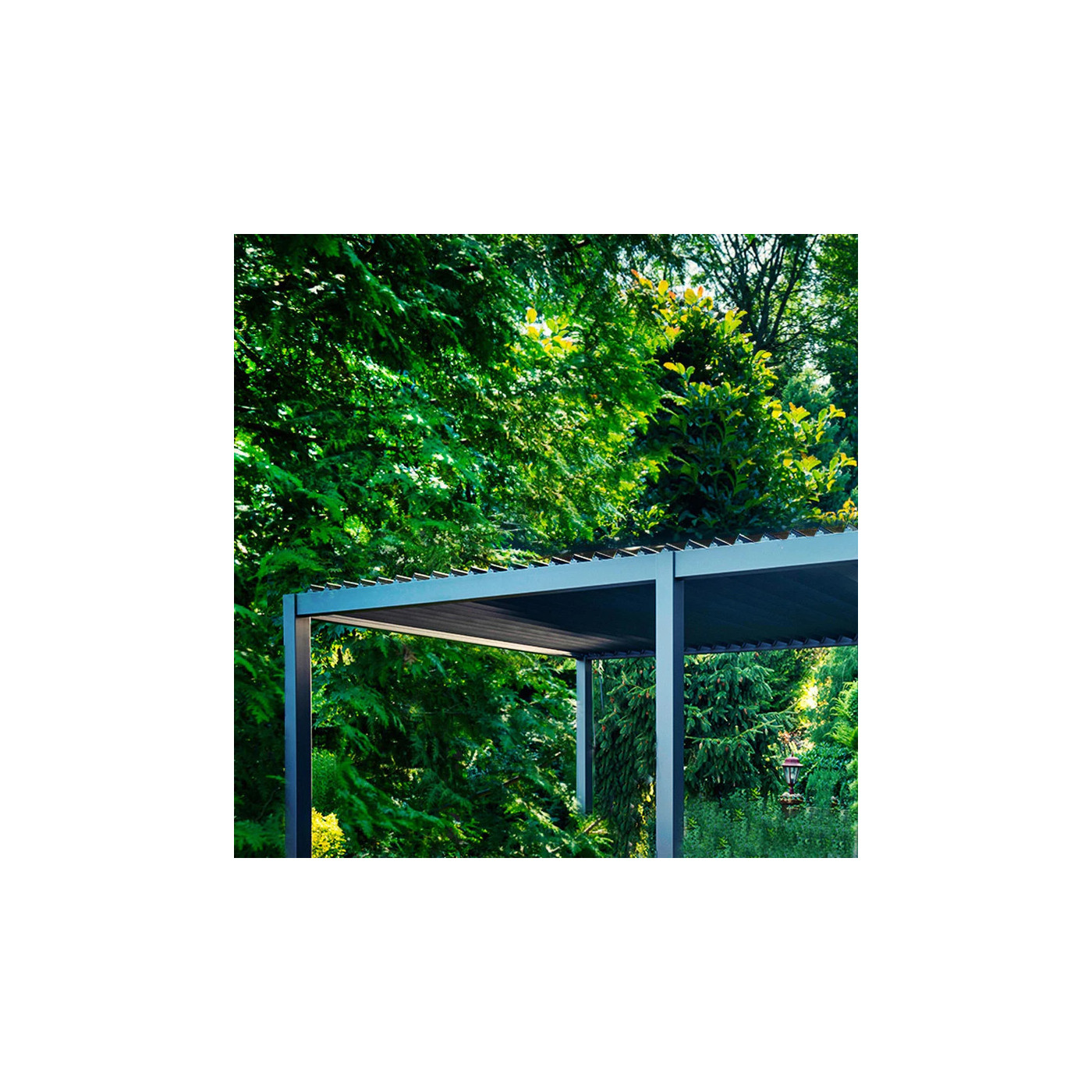 Pergola tarasowa w ogrodzie Premium Anthracite 3x6 - Gutroof