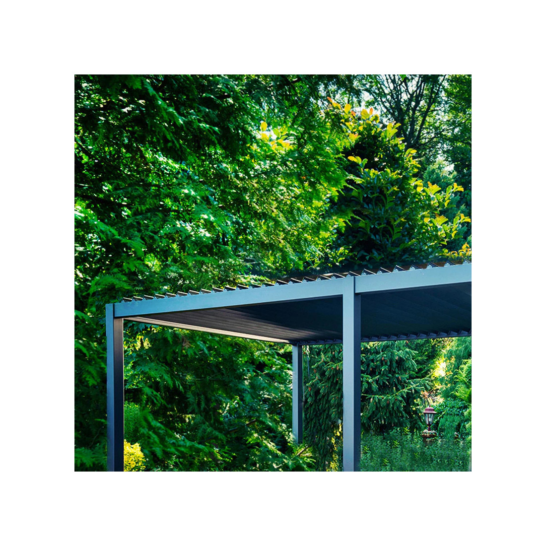 Pergola tarasowa w ogrodzie Premium Anthracite 3x6 - Gutroof