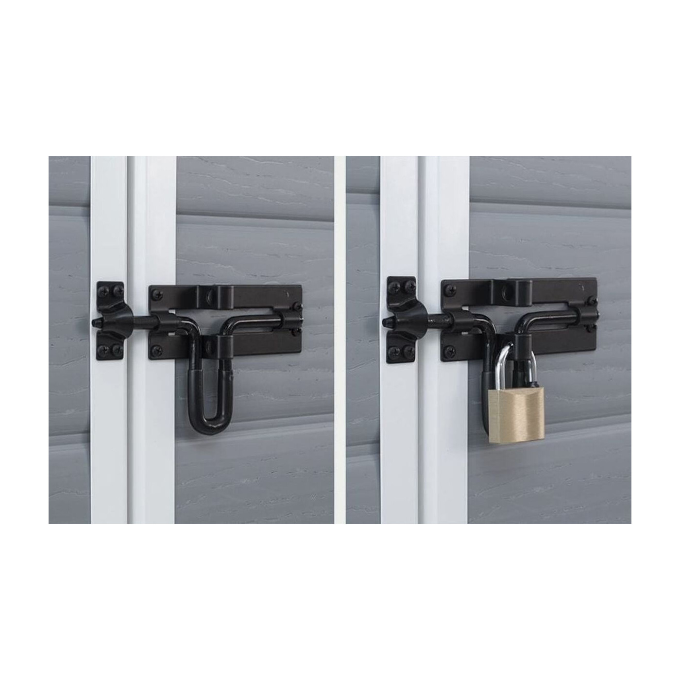 Domek ogrodowy na narzędzia Manor 4x3s, 117x93cm, Keter, kłódka i zamek zabezpieczający zawartość domku