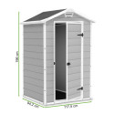 Domek ogrodowy na narzędzia Manor 4x3s, 117x93cm, Keter, próg ułatwiający wnoszenie sprzętu ogrodowego