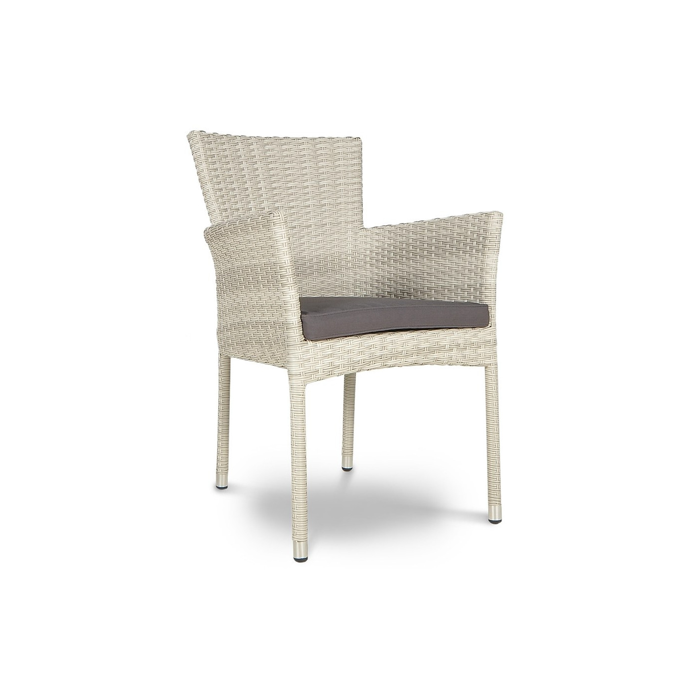 Fotel technorattanowy Lerida White z poduszką