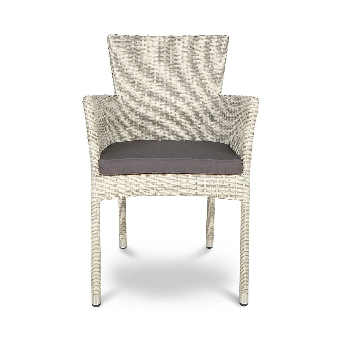 Fotel technorattanowy Lerida White z poduszką