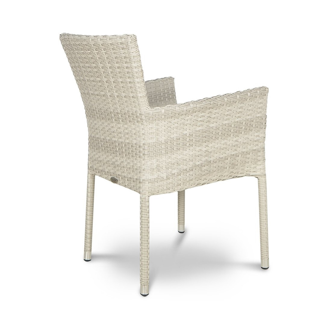 Fotel technorattanowy Lerida White z poduszką