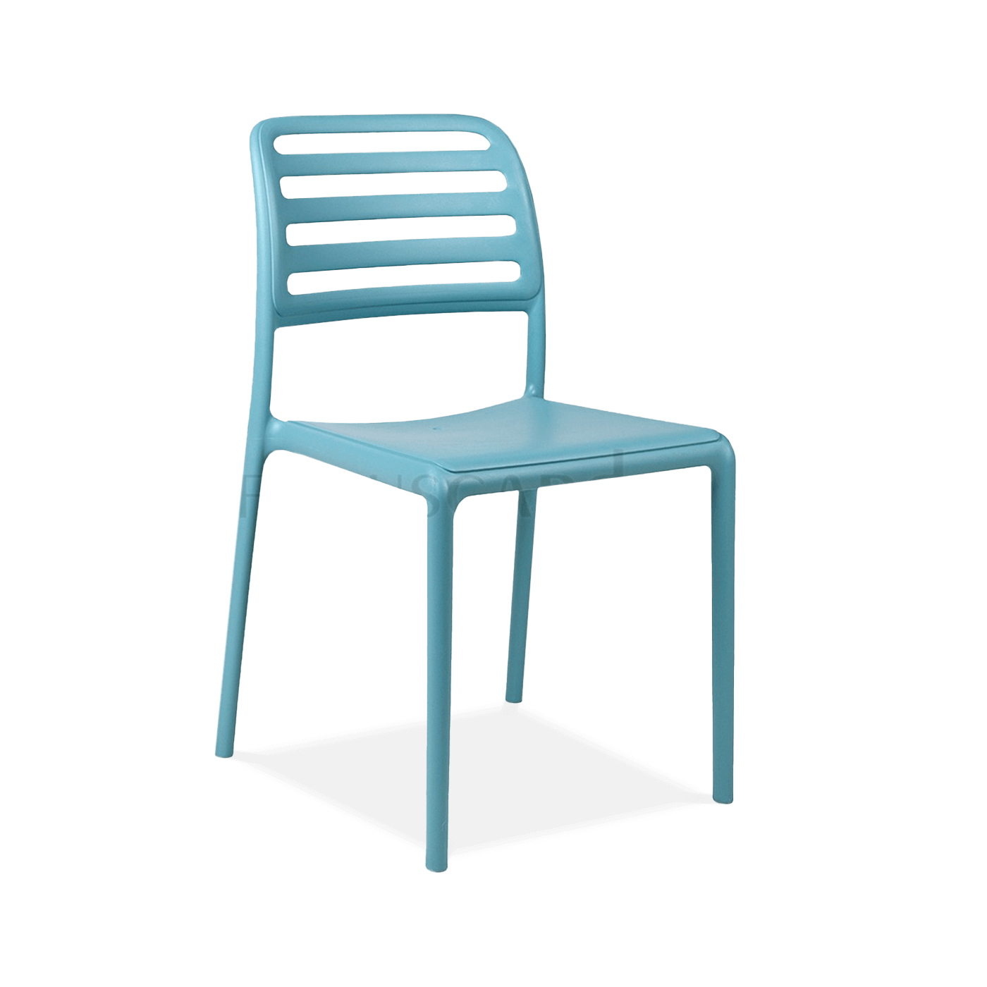 krzesło niebieskie jadalniane na taras z oparciem