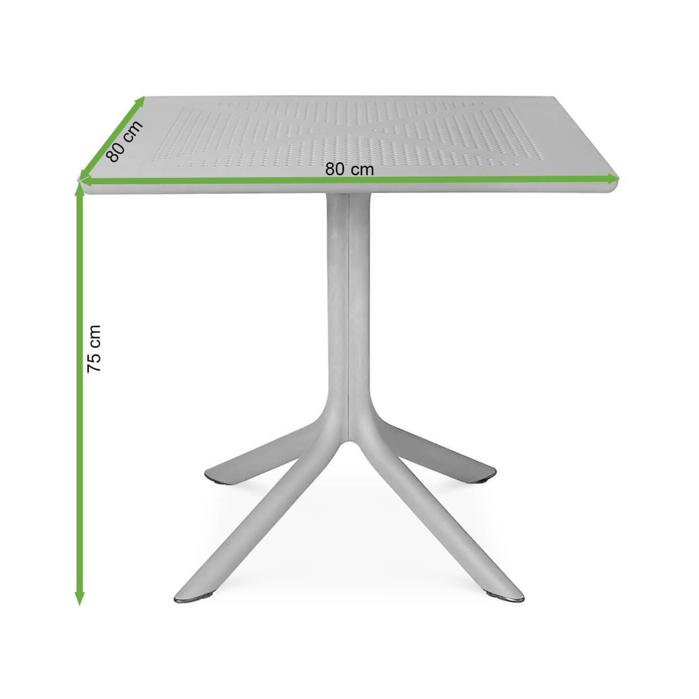 Wymiary stołu ogrodowego Nardi Clip 80