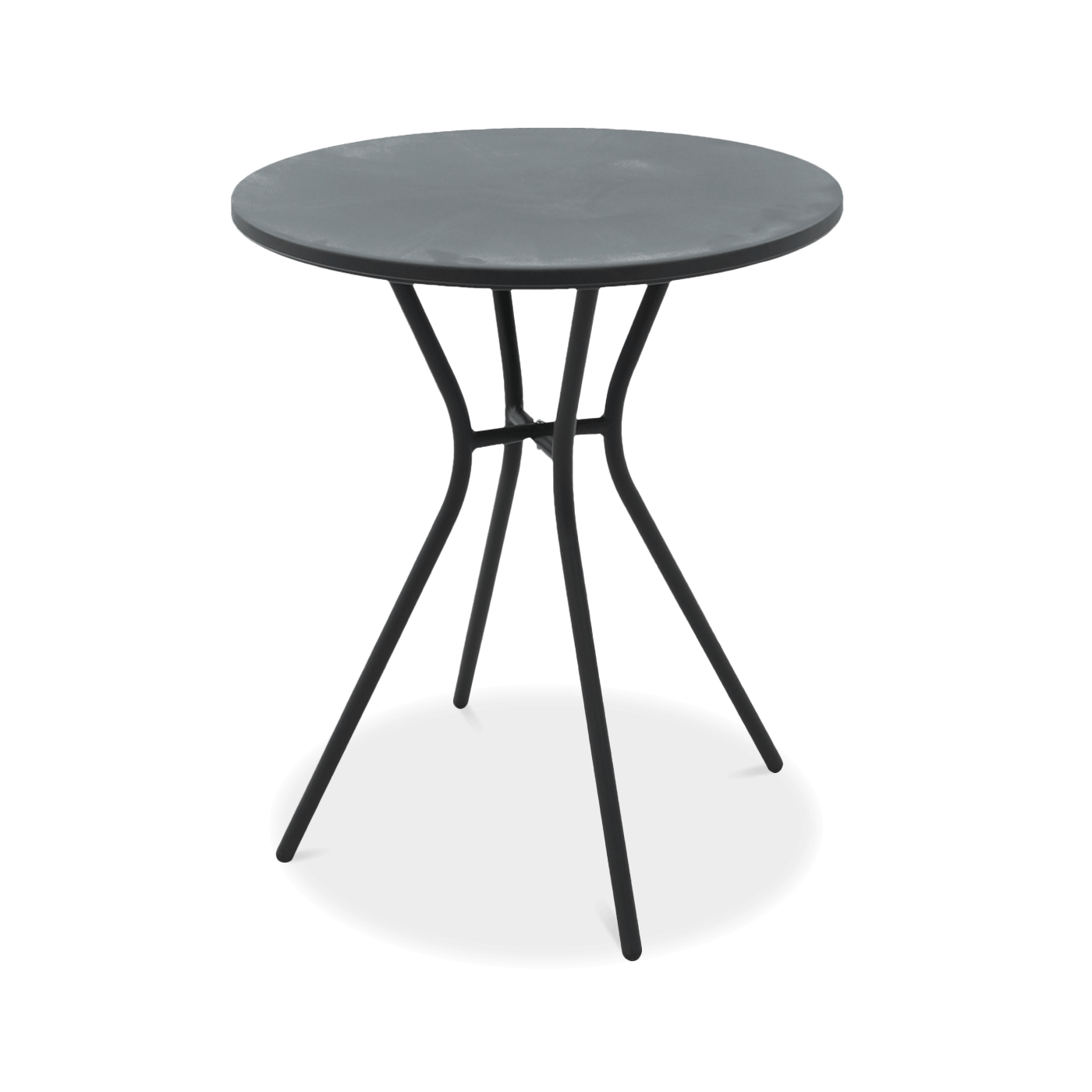 Okrągły stolik balkonowy simple w kolorze grafitowym