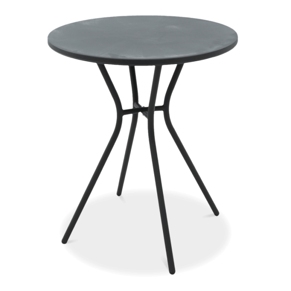 Okrągły stolik balkonowy simple w kolorze grafitowym