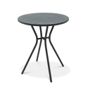 Grafitowy okrągły stolik na balkon simple