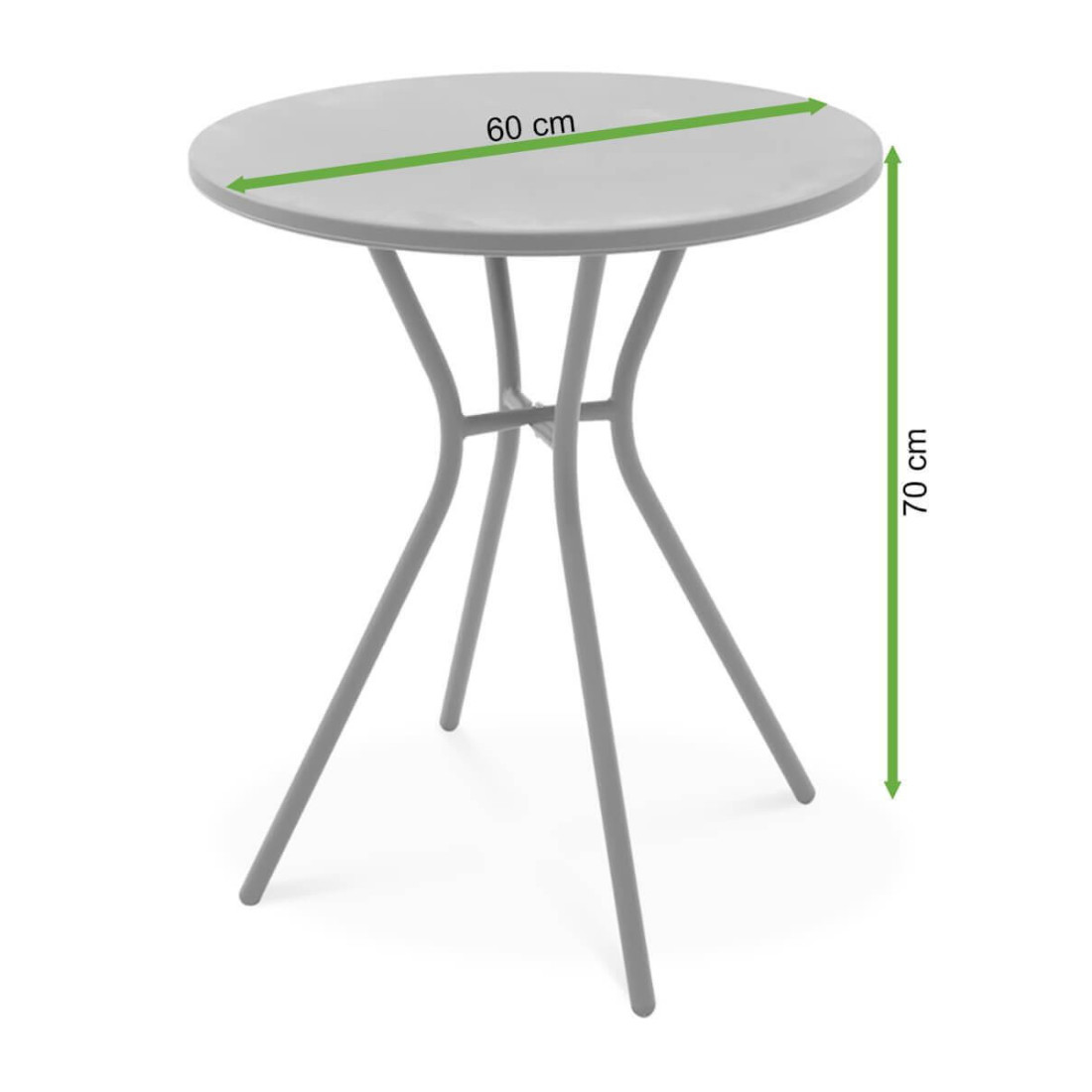 Wymiary okrągłego stolika balkonowego Simple - Focus Garden 