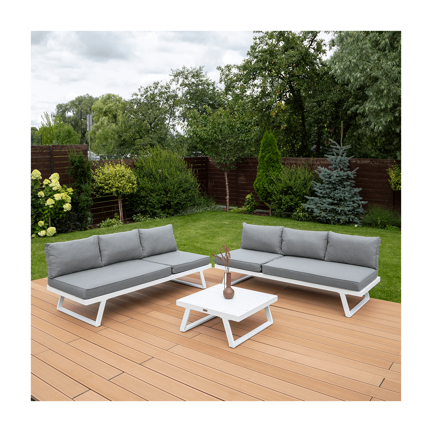 Narożnik modułowy aluminiowy MIDWAY White