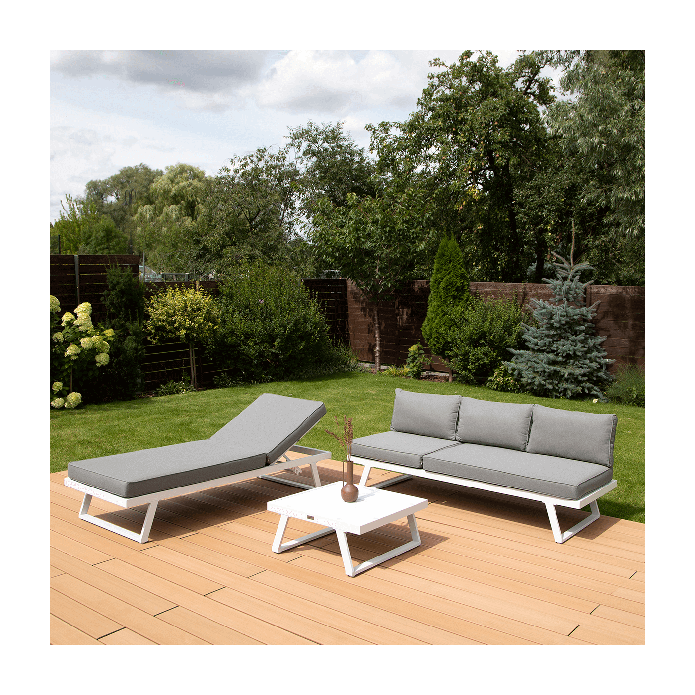 Narożnik modułowy aluminiowy MIDWAY White