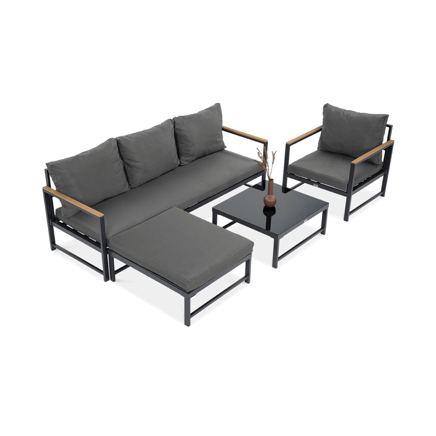 Narożnik do ogrodu Orlando - Fotel Dark Grey