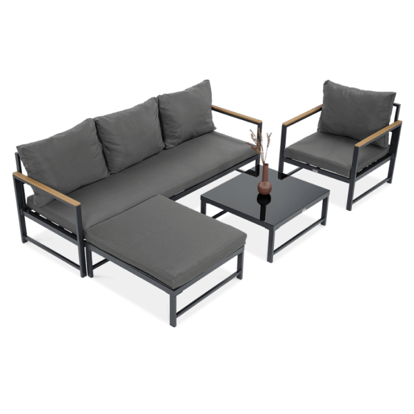 Narożnik do ogrodu Orlando - Fotel Dark Grey