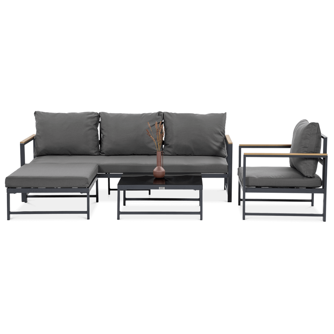 Narożnik do ogrodu Orlando - Fotel Dark Grey