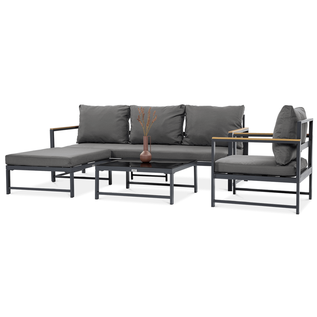 Narożnik do ogrodu Orlando - Fotel Dark Grey