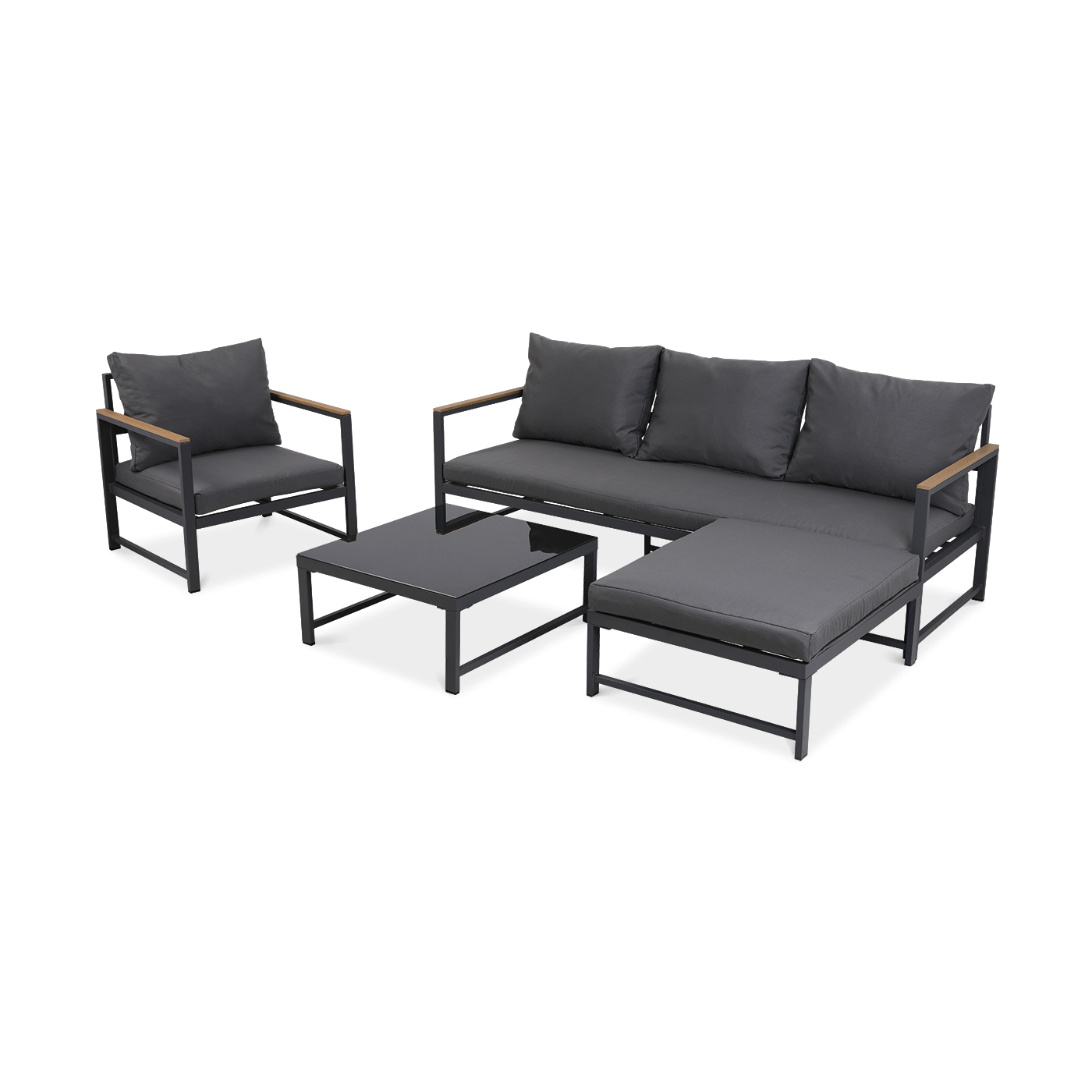 Narożnik do ogrodu Orlando - Fotel Dark Grey