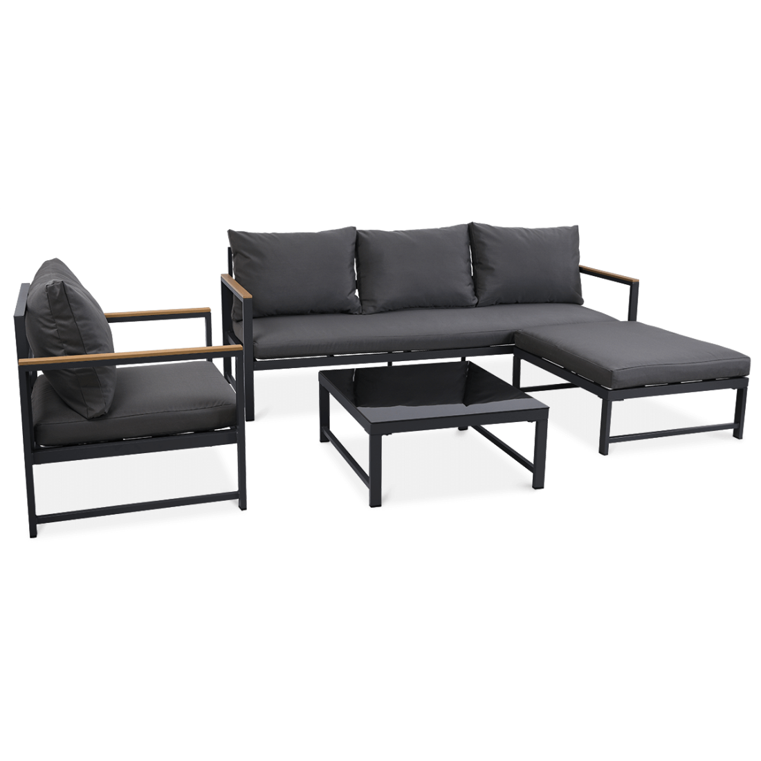 Narożnik do ogrodu Orlando - Fotel Dark Grey