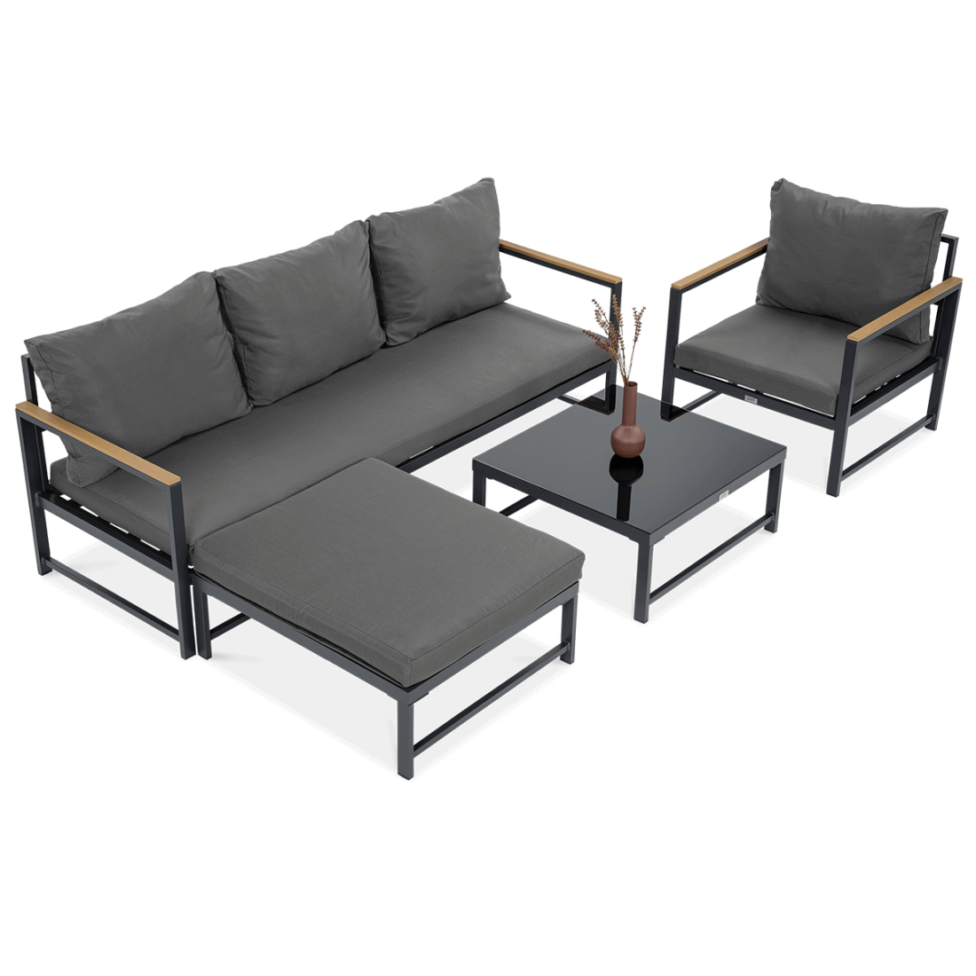 Narożnik do ogrodu Orlando - Fotel Dark Grey