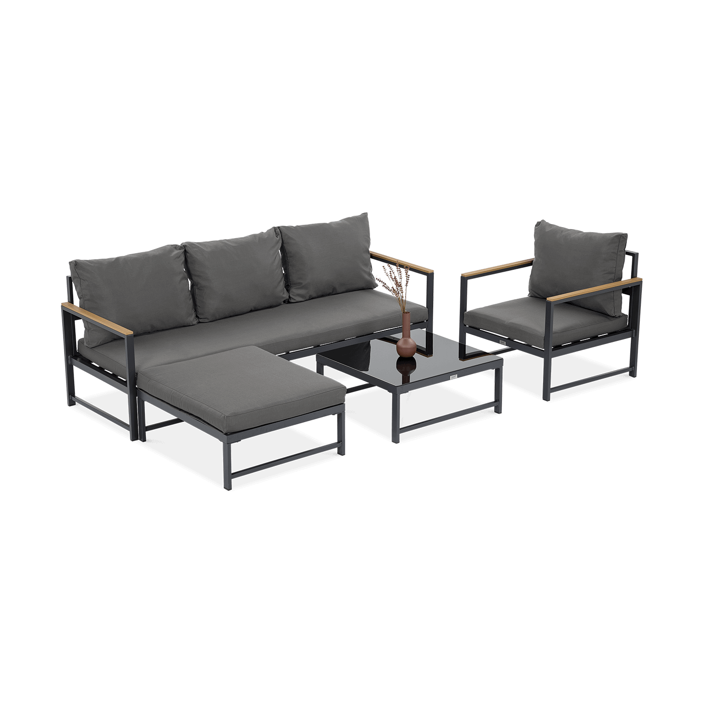 Narożnik do ogrodu Orlando - Fotel Dark Grey