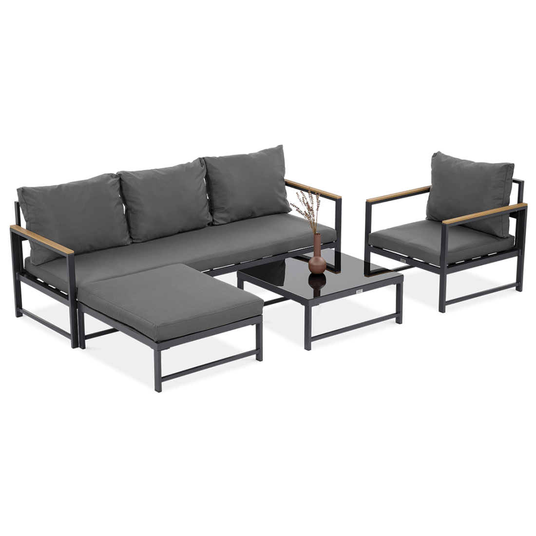 Narożnik do ogrodu Orlando - Fotel Dark Grey