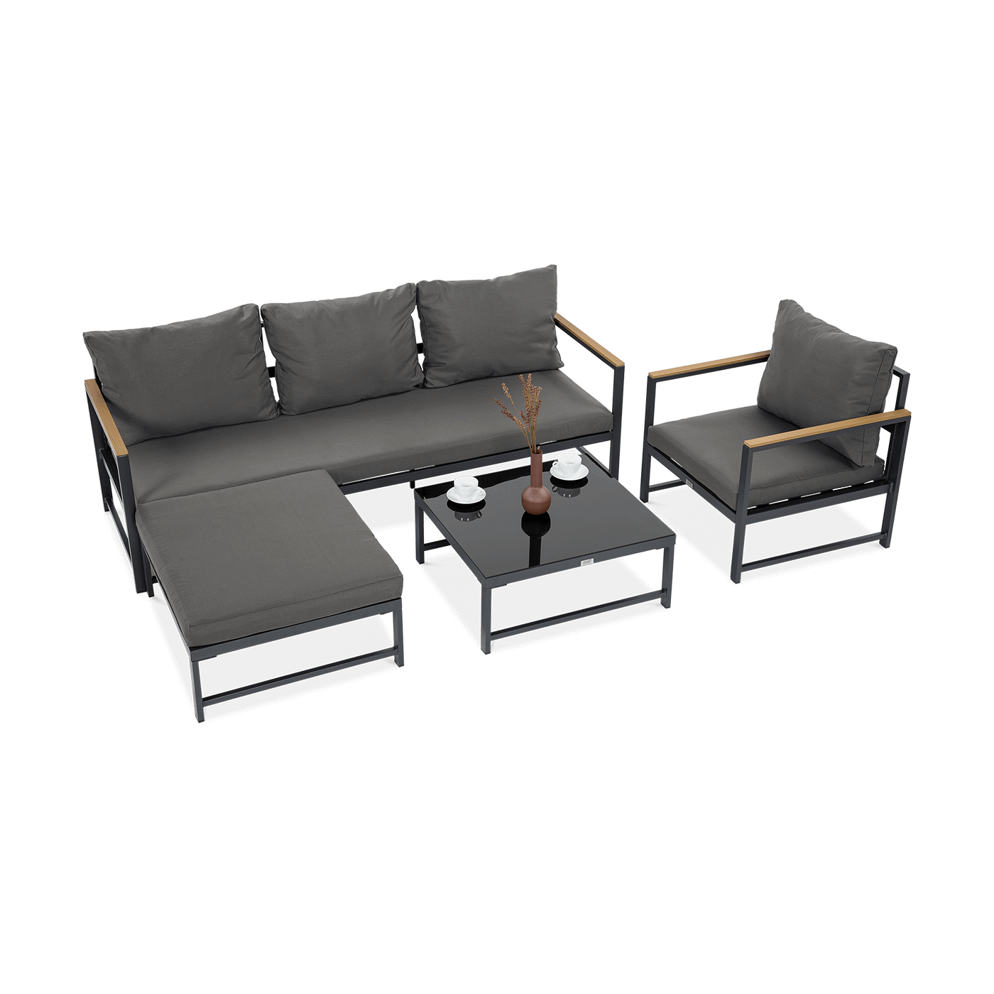 Narożnik do ogrodu Orlando - Fotel Dark Grey