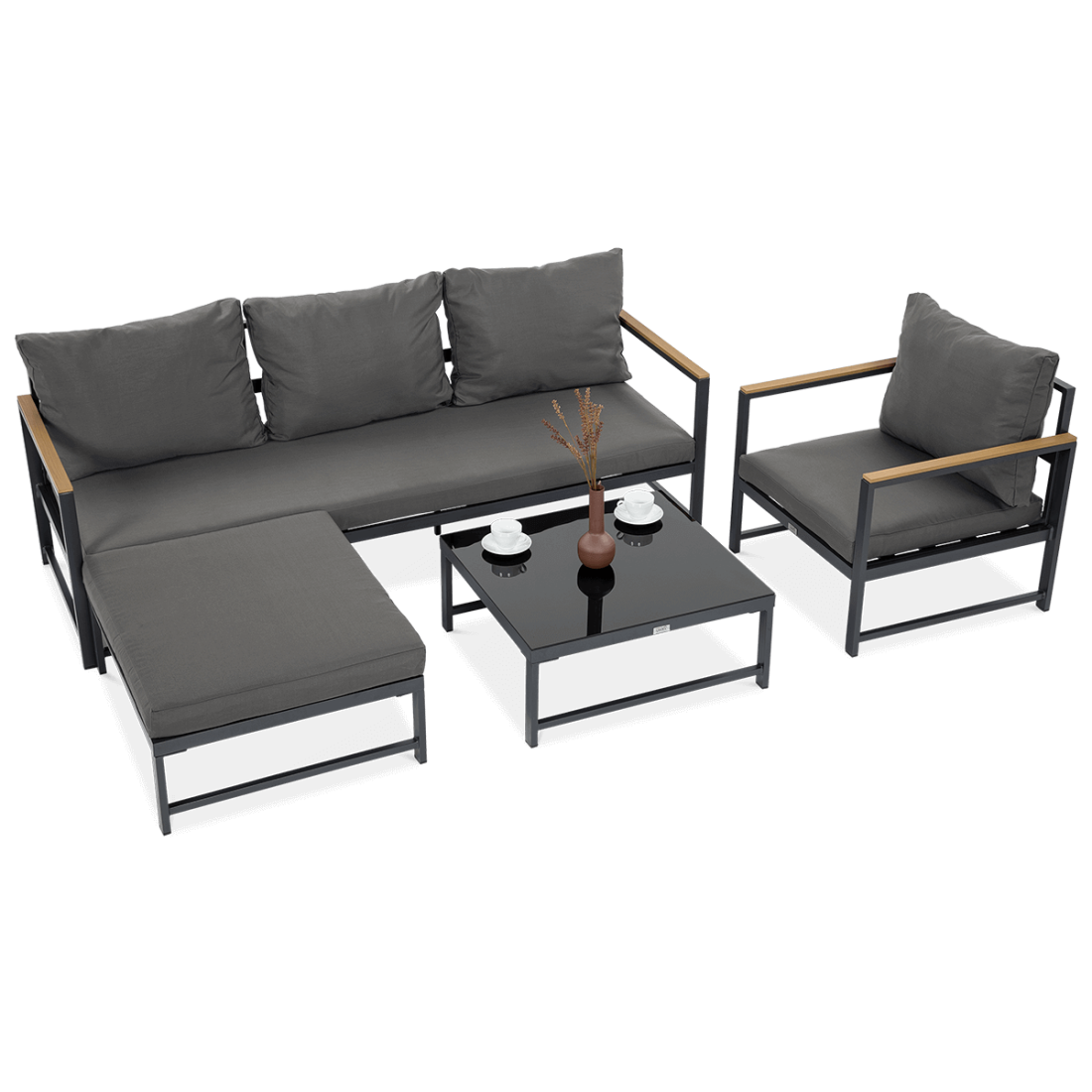 Narożnik do ogrodu Orlando - Fotel Dark Grey