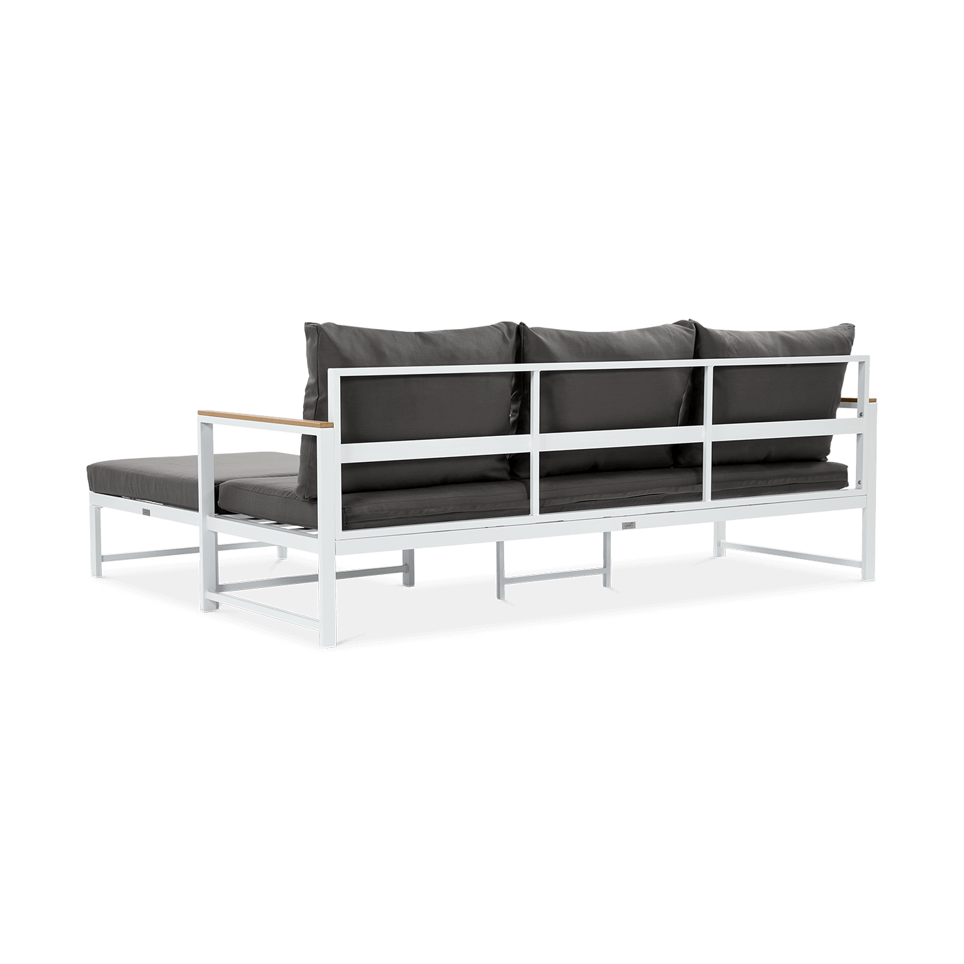 Narożnik ogrodowy Orlando z fotelem, kolor biały