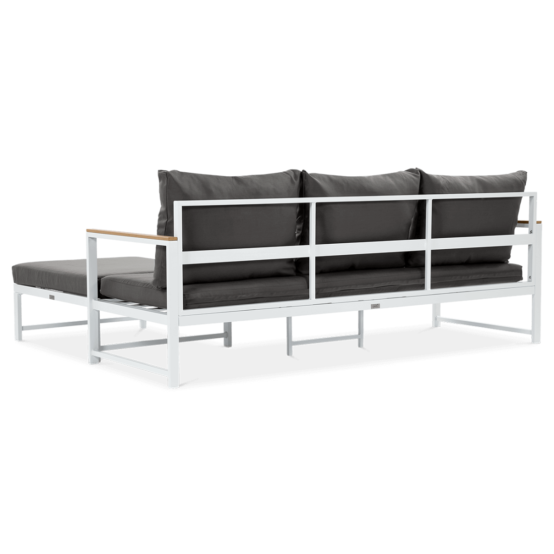 Narożnik ogrodowy Orlando z fotelem, kolor biały