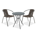 Zestaw mebli balkonowych SIMPLE 2+1 Brown