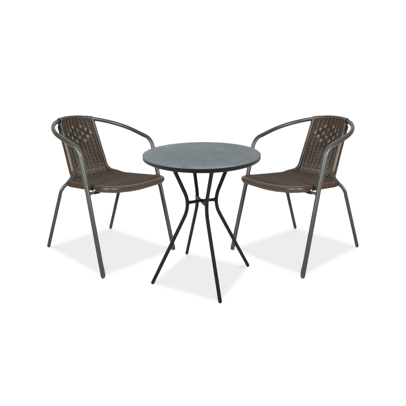 Zestaw mebli balkonowych SIMPLE 2+1 Brown