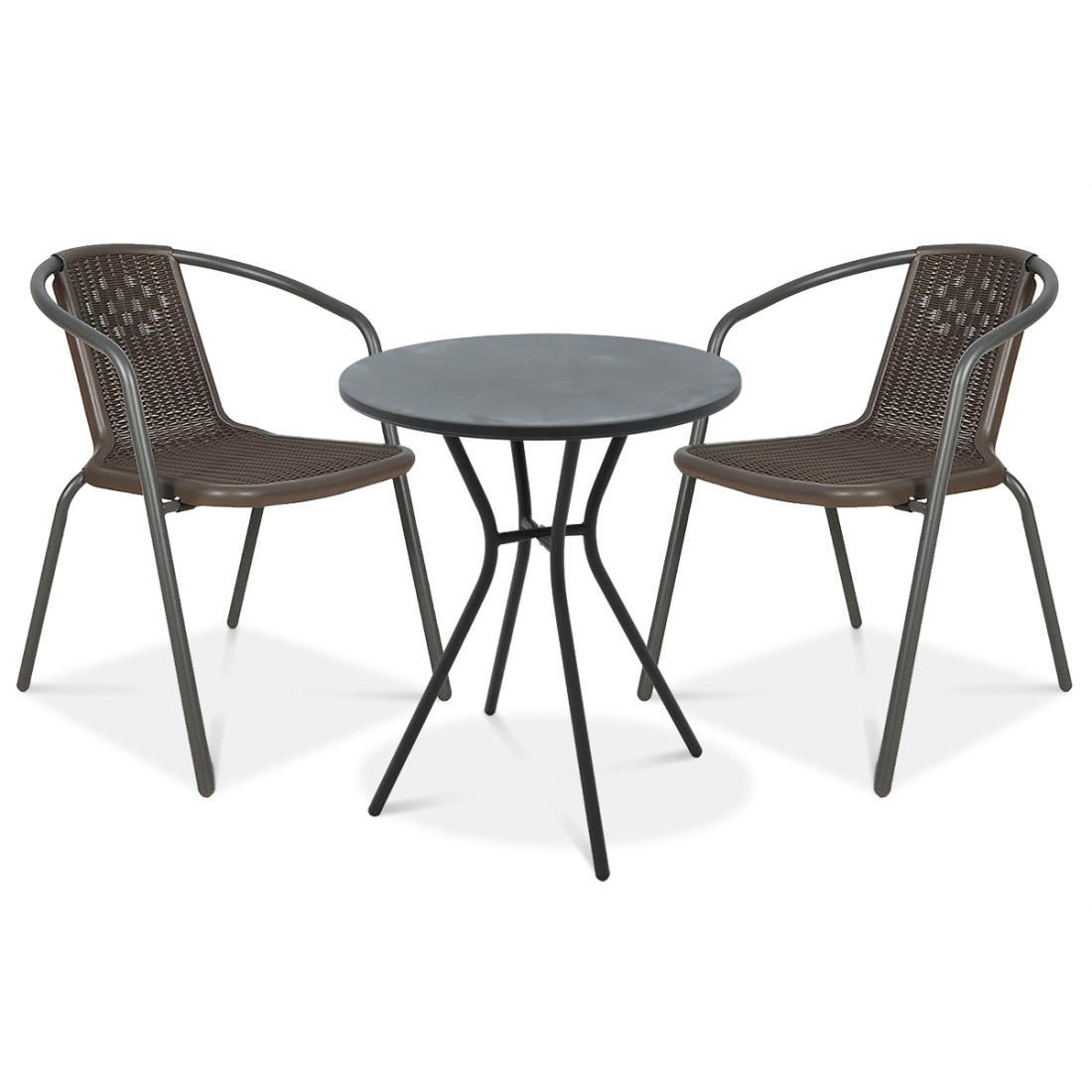 Zestaw mebli balkonowych SIMPLE 2+1 Brown