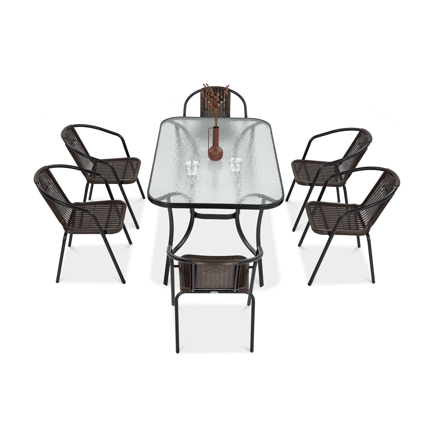 zestaw ogrodowy simple brązowy góra