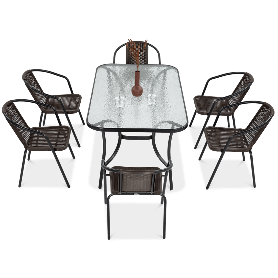 zestaw ogrodowy simple brązowy góra