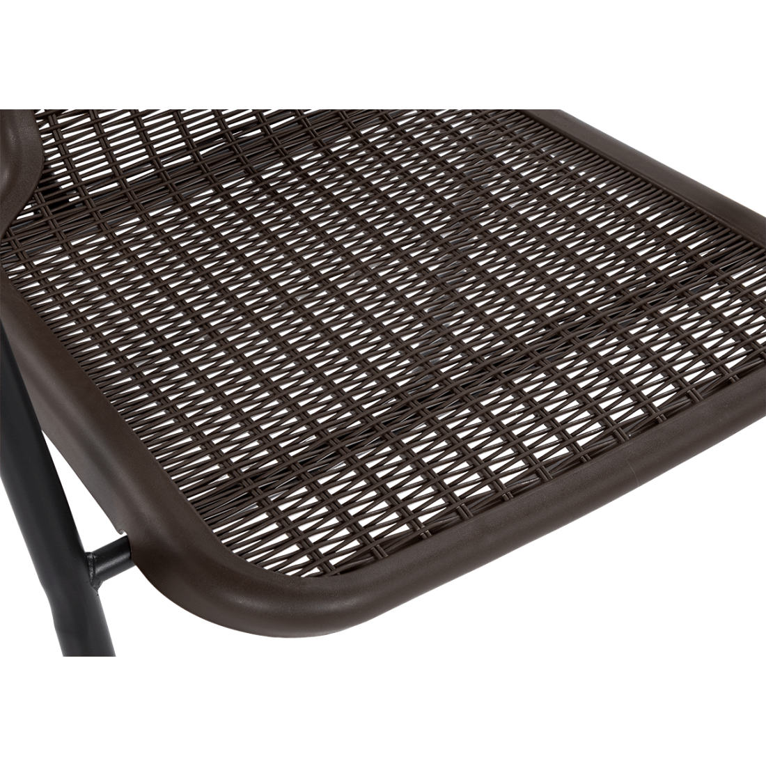 zbliżenie na siedzisko krzesła w strukturze naturalnego rattanu