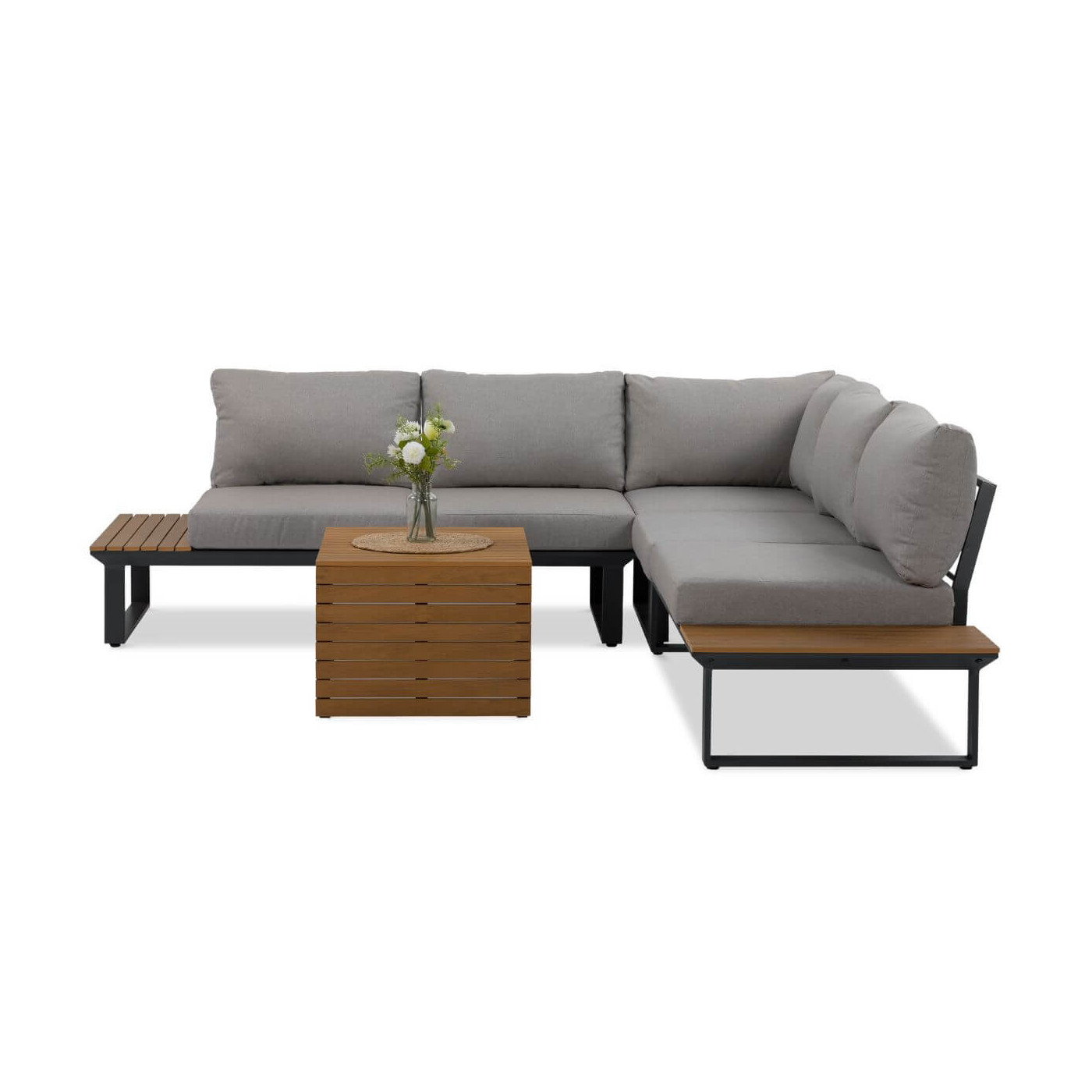 narożnik ogrodowy w kolorze dark grey