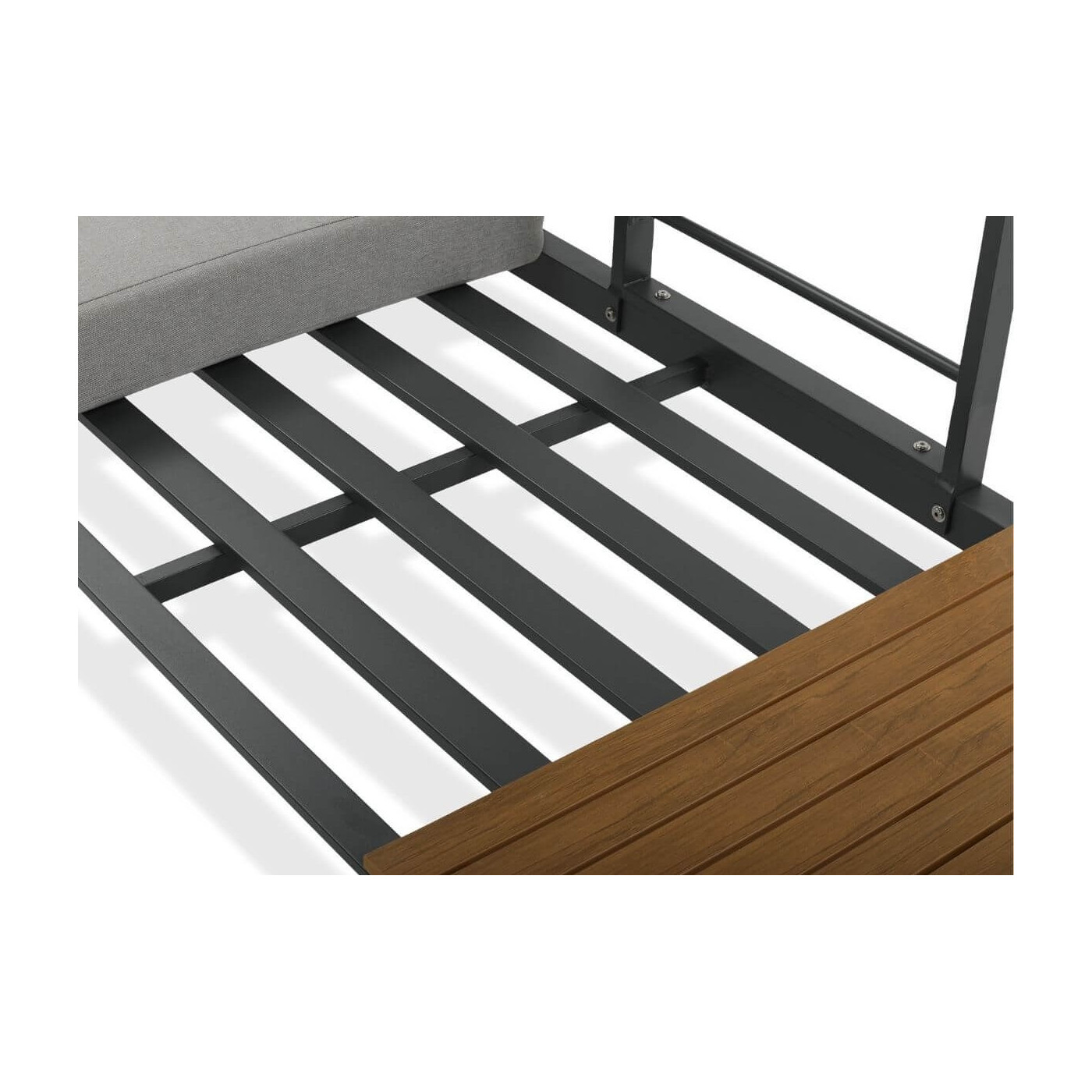 zbliżenie na aluminiowy stelaż