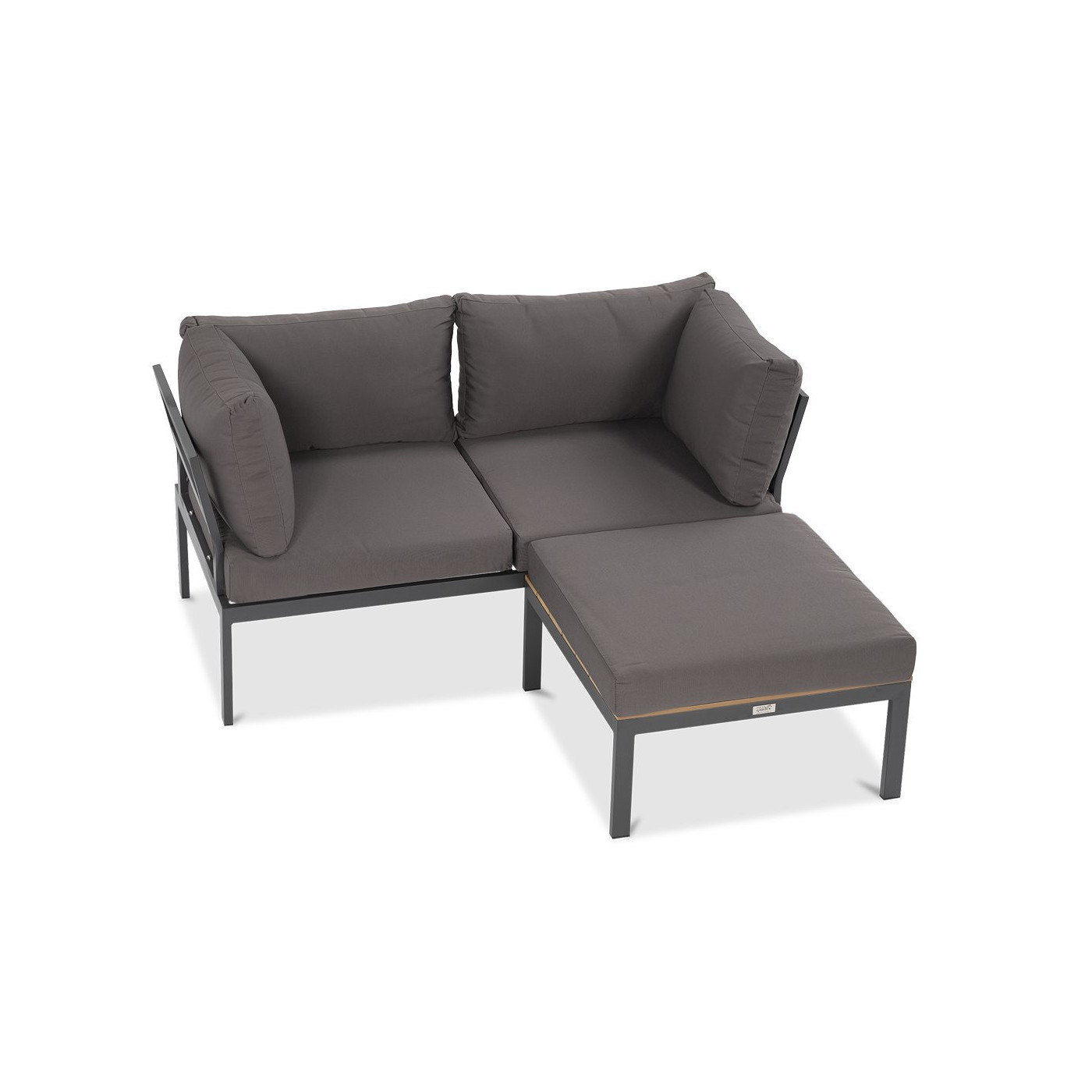 widok z góry na zestaw java w kolorze ciemno szarym ułożonym jako narożnik