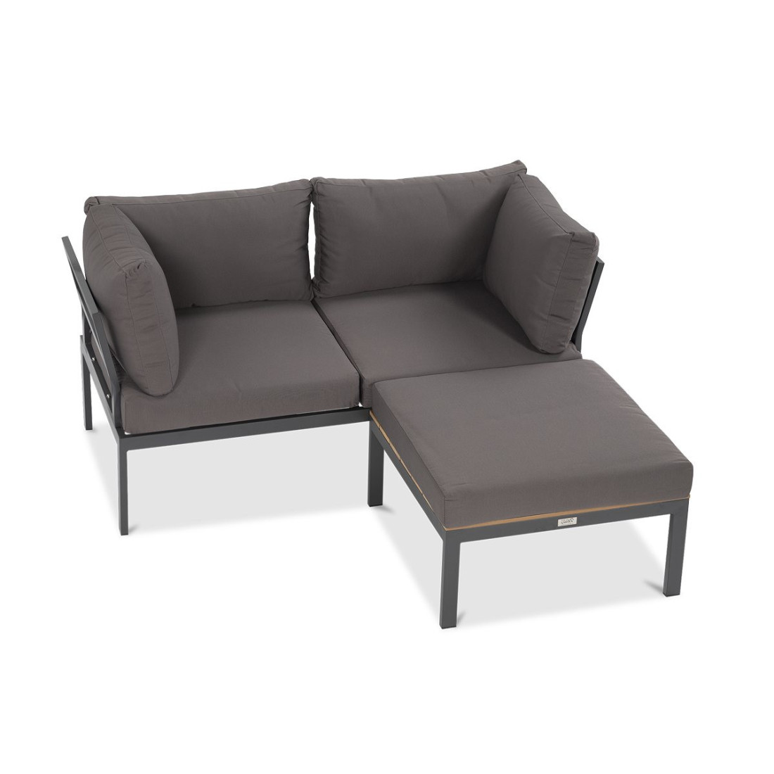 widok z góry na zestaw java w kolorze ciemno szarym ułożonym jako narożnik