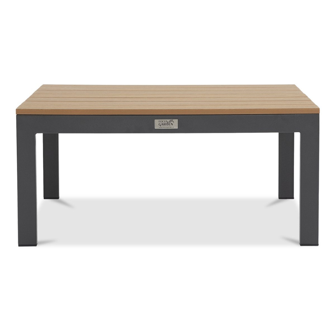 kawowy stolik z drewnianym blatem z zestawu java